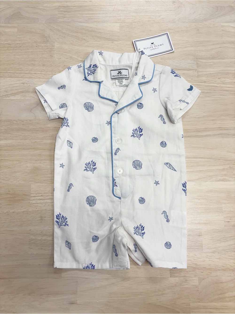 Petite Plume seashell romper